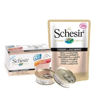 Schesir Cat Wet Food Tuna & Salmon 80G