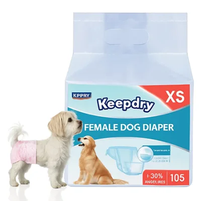 Keep Dry Adult Dog Diaper Hygiene Female Unscented Xs