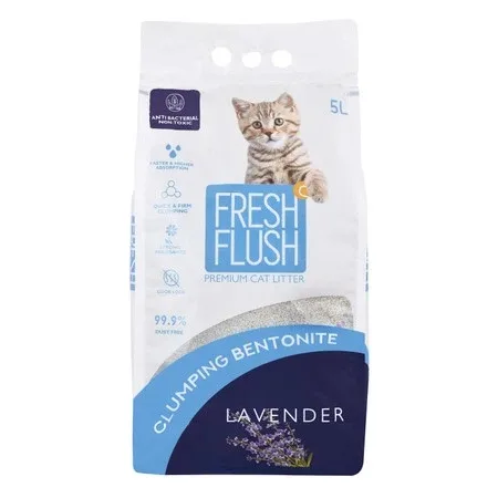 Fresh Flush Cat Litter Hygiene Clumping Antibacterial Bentonite Lavender 400G — photo 1