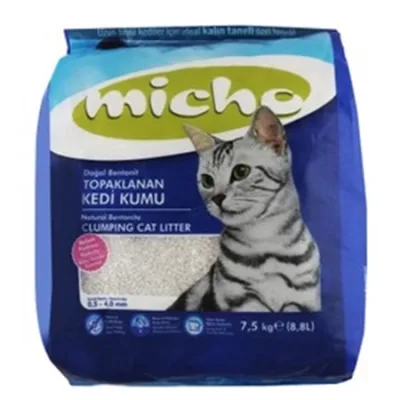 Micho Cat Litter Hygiene Clumping Bentonite Litter Baby Powder 7.5Kg