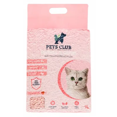 Pets Club Cat Litter Hygiene Clumping Soya Bean Strawberry 7L