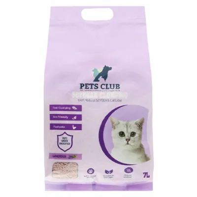 Pets Club Cat Litter Hygiene Clumping Soya Bean Lavender 7L