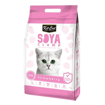 Kit Cat Cat Litter Hygiene Clumping Soya Bean Strawberry 7L