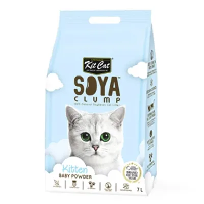 Kit Cat Cat Litter Hygiene Clumping Soya Bean Baby Powder 7L