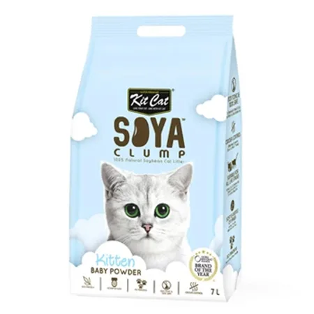 Kit Cat Cat Litter Hygiene Clumping Soya Bean Baby Powder 7L — photo 1