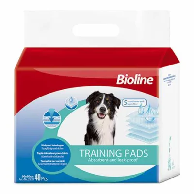 Bioline Dog Pads Hygiene Training Unscented 60X60Cm 40 Pcs