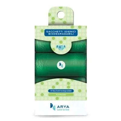 Arya Dog Poop Bags Hygiene Refill Biodegradable Unscented 3X15 45 Bags