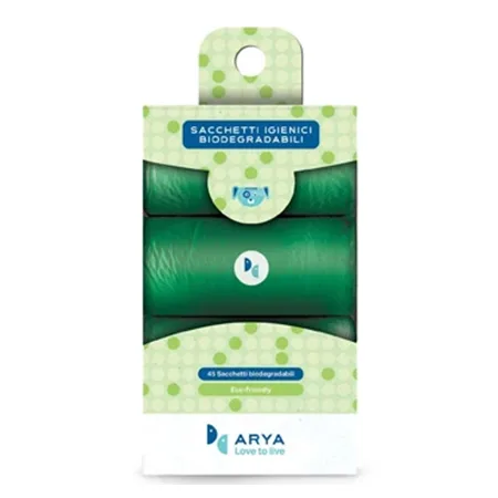 Arya Dog Poop Bags Hygiene Refill Biodegradable Unscented 3X15 45 Bags — photo 1