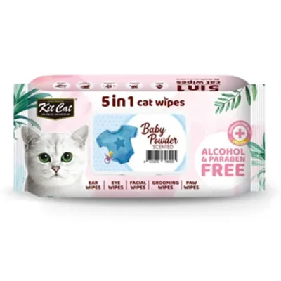 Kit Cat Cat Wipes Hygiene 5 In 1 Baby Powder