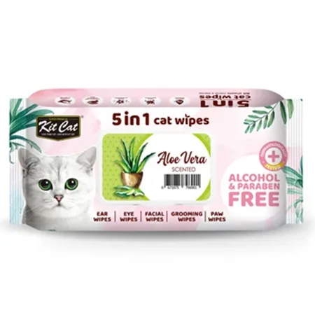 Kit Cat Cat Wipes Hygiene 5 In 1 Aloe Vera — photo 1