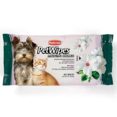 Padovan Cat & Dog Wipes Hygiene White Musk 40 Pcs