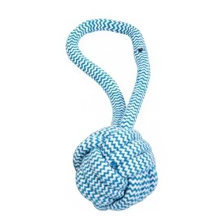 Duvo Adult Dog Ball Toys Retrieval Scooby Rope Dummy Ball Blue — photo 1