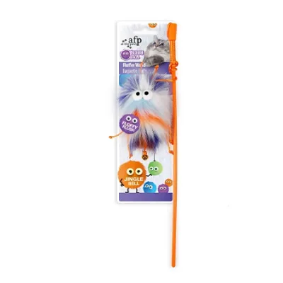 Afp Cat Wand Toys Fluffer Orange