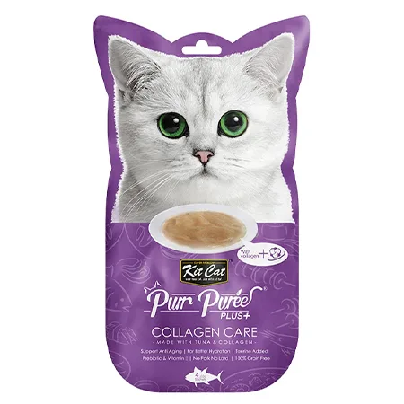 Kit Cat Cat Treats Food Purr Puree Plus+ Collagen Care Tuna & Collagen 60G — photo 1