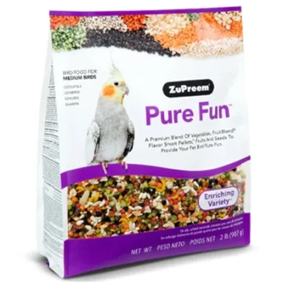 Zupreem Medium Bird Mix Seeds Food Pure Fun Fruit & Seeds 0.91Kg (2 Lb)