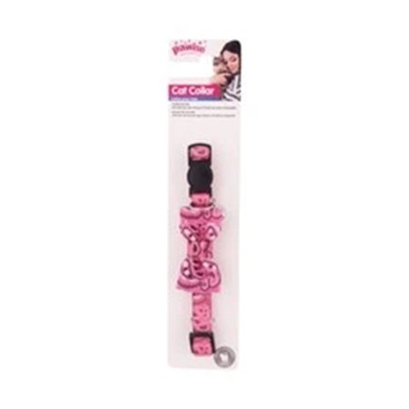 Pawise Cat Collars Accessories Bow & Bell Pink 20-30Cm