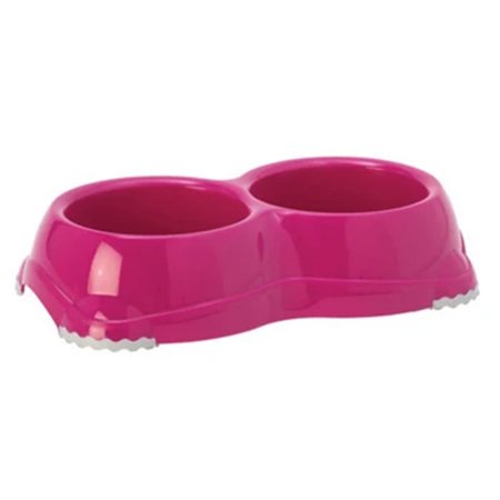 Moderna Adult Dog Feeding Accessories Double Smarty Bowl Pink Small