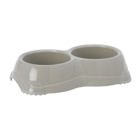 Moderna Cat & Dog Feeding Accessories Double Smarty Bowl Grey Medium