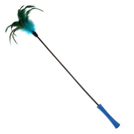 Gigwi Cat Wand Toys Feather Teaser Blue